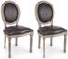 Lot de 2 chaises médaillon MATHILDE - style Louis XVI - Photo n°1