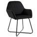 Lot de 2 chaises Mikee - Velours luxe avec pieds métal Noir - Photo n°6