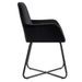 Lot de 2 chaises Mikee - Velours luxe avec pieds métal Noir - Photo n°3