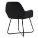 Lot de 2 chaises Mikee - Velours luxe avec pieds métal Noir - Photo n°4