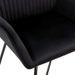 Lot de 2 chaises Mikee - Velours luxe avec pieds métal Noir - Photo n°9