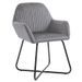 Lot de 2 chaises Mikee - Velours luxe avec pieds métal Noir - Photo n°2