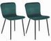 Lot de 2 chaises NUBY – Elégance Velours & pieds acier noir - Photo n°1