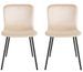 Lot de 2 chaises NUBY – Elégance Velours & pieds acier noir - Photo n°1
