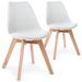 Lot de 2 Chaises Orna – Blanches style scandinave - Photo n°1