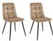 Lot de 2 chaises PIKA – Velours capitonné & pieds acier noir - Photo n°1