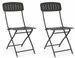 Lot de 2 chaises pliantes YVONNE – Acier traité extérieur - Photo n°1