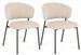 Lot de 2 chaises PRISCA – Tissu & pieds en acier noir ou bronze - Photo n°1