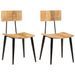 Lot de 2 chaises style industriel – Bois de manguier massif et fer - Photo n°1