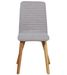 Lot de 2 chaises tissu gris et pieds bois clair Gama - Photo n°4