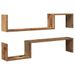 Lot de 2 étagères murales en bois Kolika L 100 x H 20 x P 15 cm – Collection originale - Photo n°1
