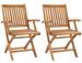 Lot de 2 fauteuils de jardin pliables en bois de teck KANSA - Photo n°1