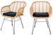 Lot de 2 fauteuils effet rotin LAZO – Intérieur ou extérieur - Photo n°1
