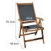 Lot de 2 fauteuils en bois d'acacia FSC et textilene - Gris - Photo n°3