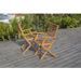 Lot de 2 fauteuils pliantes de jardin en eucalyptus FSC - 57,5x56x90cm - Photo n°6