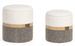 Lot de 2 poufs avec rangement HELENA - Photo n°1