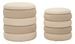 Lot de 2 poufs style nordique ø 44 x 47 - 35 x 39 cm - Photo n°1