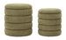 Lot de 2 poufs style nordique ø 44 x 47 - 35 x 39 cm - Photo n°1