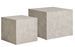 Lot de 2 tables basses carrées PRAGUE – Effet marbre beige - Photo n°1