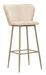 Lot de 2 tabourets de bar crème design contemporain Jude - Photo n°1