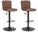 Lot de 2 tabourets de bar vintage CONNOR – Hauteur d'assise réglable 63,5 à 84,5 cm - Photo n°1