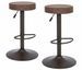 Lot de 2 tabourets de bar vintage PIPER – Simili cuir & acier noir - Photo n°1