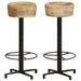 Lot de 2 tabourets industriel bois de manguier et acier noir KIZZO - Assise 76 cm - Photo n°1