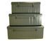 Lot de 3 malles de rangement en métal Habitat - Capacités 95 - 130 - 175 litres - Photo n°1