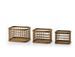 Lot de 3 paniers de rangement rectangulaires en bois clair SIKA - Photo n°1