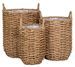 Lot de 3 Paniers Décoratifs de Rangement HUE – Herbe de Mer Marron - Photo n°1