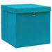 Lot de 4 boîtes de rangement pliables avec couvercles KLARY – Tissu Intissé - Photo n°1
