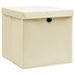 Lot de 4 boîtes de rangement pliables avec couvercles KLARY – Tissu Intissé - Photo n°1