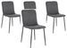 Lot de 4 chaises BRIKA – Assise tissu & pieds en acier noir - Photo n°1