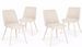 Lot de 4 chaises CORA – Confort rembourré & pieds acier - Photo n°1