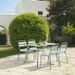 Lot de 4 chaises de jardin - Acier - Vert Céladon - Photo n°2