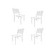 Lot de 4 chaises de jardin - Aluminium - 54 x 48 x 84 cm - Photo n°1