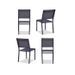Lot de 4 chaises de jardin en aluminium assise textilene - 48 x 56 x 87 cm - Gris - Photo n°1