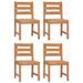 Lot de 4 chaises de jardin en bois de teck KOMY - Photo n°1