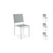 Lot de 4 chaises empilables - Aluminium et Textilene - Blanc et gris - Photo n°1