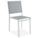 Lot de 4 chaises empilables - Aluminium et Textilene - Blanc et gris - Photo n°2