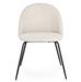 Lot de 4 chaises en tissu doux bouclé beige clair et pieds noir Tanya – Élégance et Confort - Photo n°7