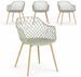 Lot de 4 chaises Optik - Polyvalentes pour intérieur et éxtérieur - Photo n°1
