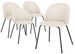 Lot de 4 chaises TANYA tissu bouclé & pieds métal noir - Photo n°1