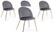 Lot de 4 chaises TANYA - velours & métal doré - Photo n°1