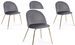 Lot de 4 chaises TANYA - velours & pieds acier doré - Photo n°1