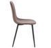 Lot de 4 chaises tissu confortable et pieds métal noir Karela – Design Chic - Photo n°6