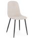 Lot de 4 chaises tissu confortable et pieds métal noir Karela – Design Chic - Photo n°1