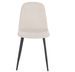 Lot de 4 chaises tissu confortable et pieds métal noir Karela – Design Chic - Photo n°2