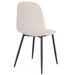 Lot de 4 chaises tissu confortable et pieds métal noir Karela – Design Chic - Photo n°4