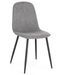 Lot de 4 chaises tissu confortable et pieds métal noir Karela – Design Chic - Photo n°1